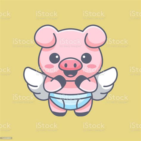 Cute Angel Pig Stock Illustration Download Image Now Agricultural