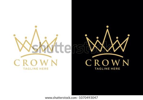Geometric Vintage Creative Crown Abstract Logo Design Vector Template
