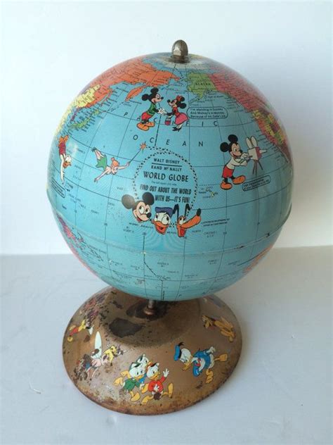 Rare Walt Disney Rand Mcnally World Globe By Sweetserendipityvint