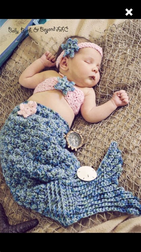 Crocheted Mermaid Costume For Infants