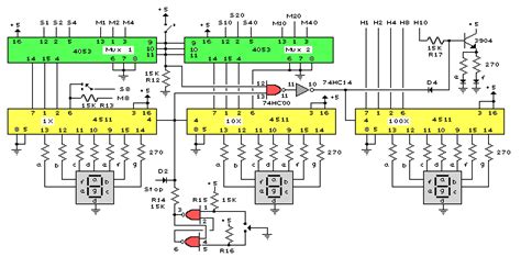 This circuit diagram is a simple digital revolution counter. electronic hobby circuits: digital clock circuit diagram