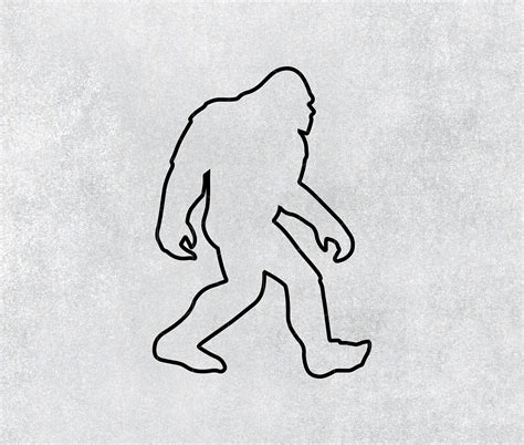 Bigfoot Outline Svg Png Ai Eps Files For Auto And Vinyl Etsy Ireland