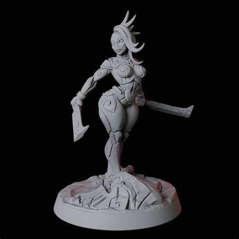 Sexy Female Warforged Pin Up Miniature For Dandd Dungeons And Dragons
