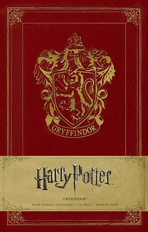 Harry Potter Gryffindor Hardcover Ruled Journal Book By Warner Bros