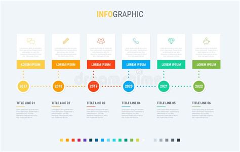Infographic Template 6 Steps Square Design With Beautiful Colors