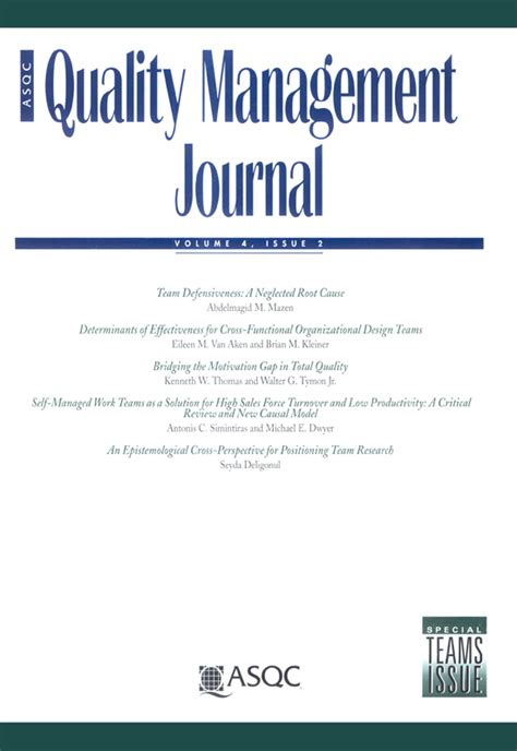 the wisdom of teams creating the high performance organization quality management journal vol