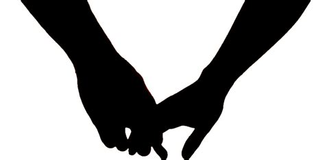 couple holding hands black and white clip art