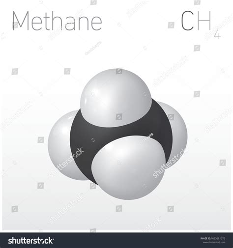 Methane Ch4 Structural Chemical Formula Molecule Stock Vector Royalty
