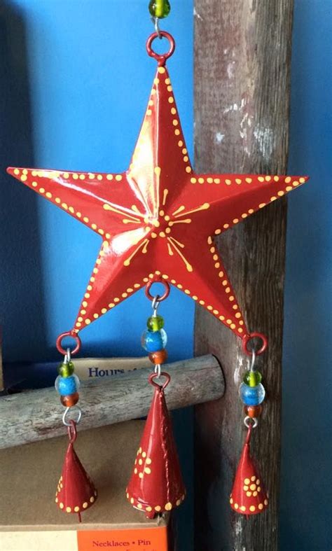 Star Wind Chime Made From Recycled Metals Christmas Ornaments