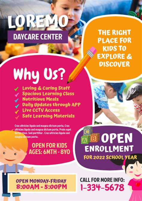 Daycare Center Flyer Template Postermywall