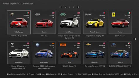 Gt6 Screenshot Gallery Game Menus And User Interface Design