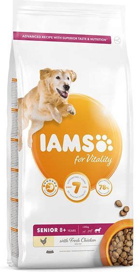 Iams senior dog food for vitality chicken flavour 1.12 moths 2×800g. Iams For Vitality Senior Large Breed | Nutritional Rating 55%
