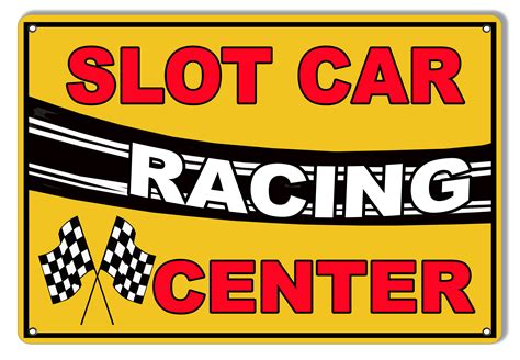 Slot Car Racing Reproduction Motor Speedway Metal Sign 9×12