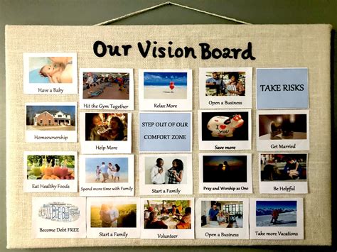 Vision Board Made For Two Set Goals Visualize And Achieve Together