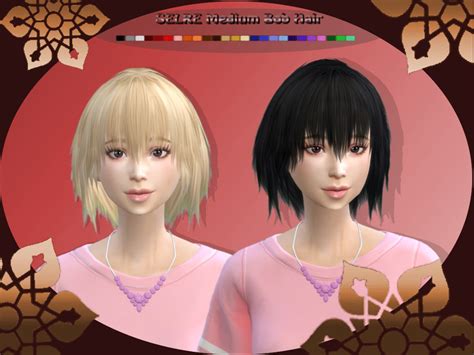 The Sims Resource Medium Bob Hair By Selre Sims 4 Hairs