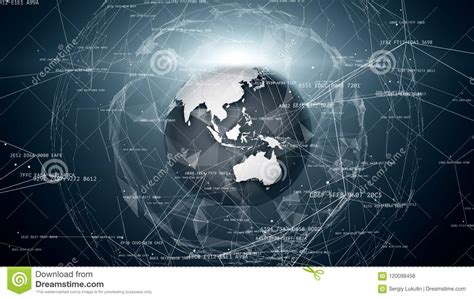 Global Network Connections Around The Earth Stock Illustration