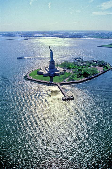Statue Of Liberty Liberty State Park Aerial New York Photograph By