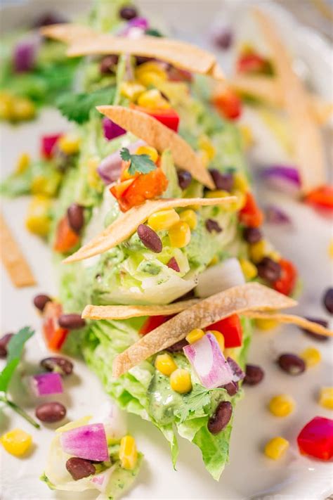 Mexican Wedge Salad With Creamy Avocado Cilantro Dressing Latin