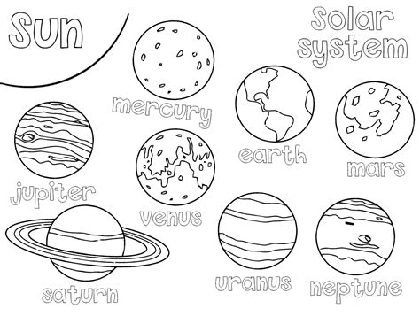 Printable Solar System Colored Pdf Worksheet Free Solar System