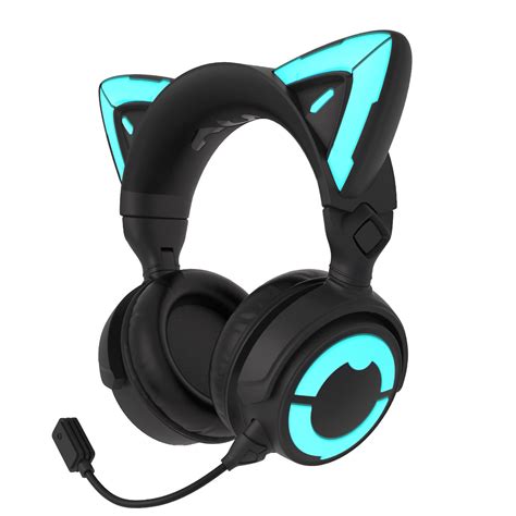 mua yowu rgb cat ear headphone 4 upgraded wireless and wired gaming headset with attachable hd