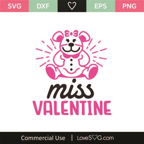 Miss Valentine Svg Cut File