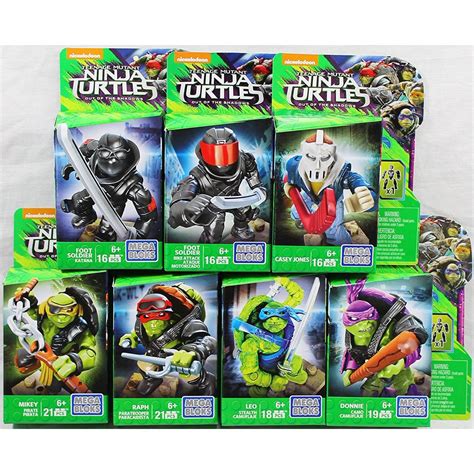 Set Of 7 Teenange Mutant Ninja Turtles Out Of The Shadows Figures