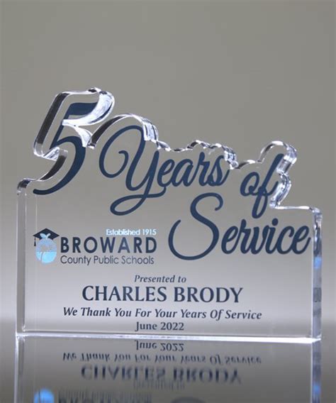5 Years Of Service Acrylic Award