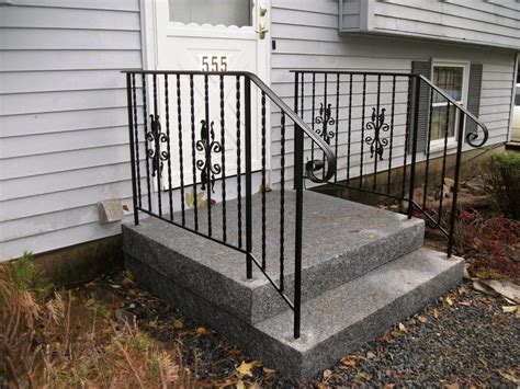 A wood hand rail is easily mounted using well engineered brackets that are first mounted to the wall and then secured to the bottom of the hand railing. How to Design Outdoor Metal Stair Railing Systems — Home ...