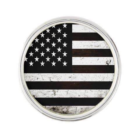 Black Grunge American Flag 2 Lapel Pin Uk
