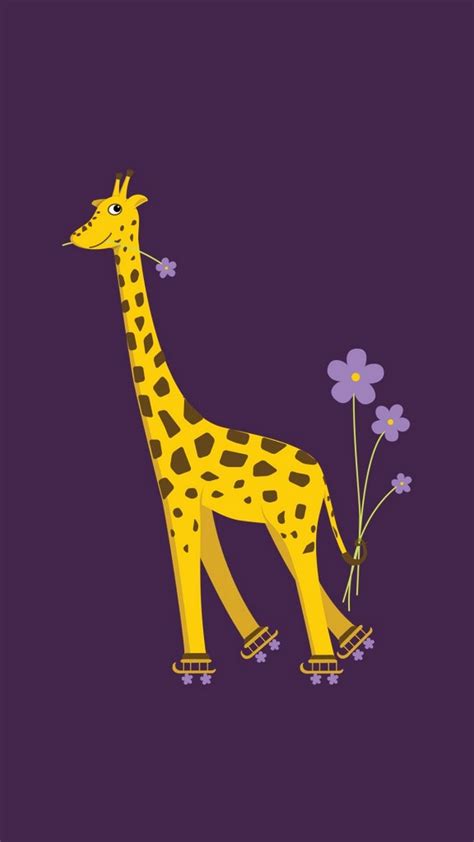Purple Cute Giraffe Iphone Wallpaper 2021 3d Iphone Wallpaper