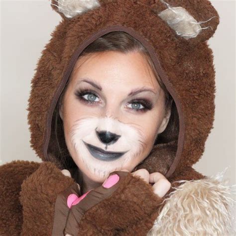 need a last minute costume idea this bear makeup is easy and quick and super cute bear