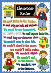 This worksheet focuses on classroom language for the first class. Classroom rules worksheets