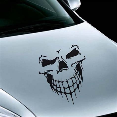 Skull Skeleton Rear Windshield Wiper Self Adhesive Vinyl Decals Sticker