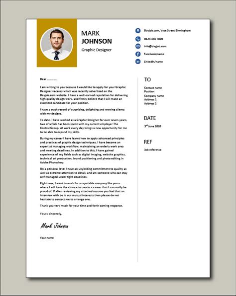 Free Graphic Designer Cover Letter Example 4