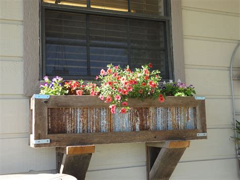 Handcrafted Rustic Window Box Planter For Kitchen Window Crafted Out Of