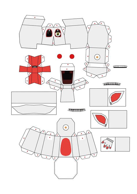 Red Funtime Foxy Papercraft Part1 By Jackobonnie1983 On Deviantart