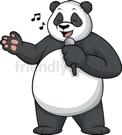 Panda In Love Cartoon Clipart Vector Friendlystock Cartoon Clip Art