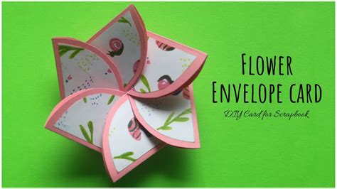 Flower Envelope Card Making Handmade Cards For Scrapbook Easy