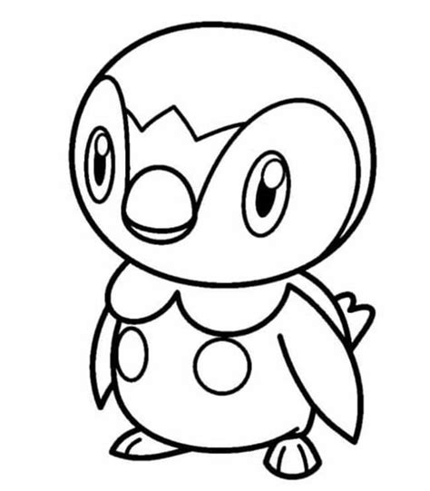 Desenhos de Pokémon Piplup para Imprimir e Colorir Pintar