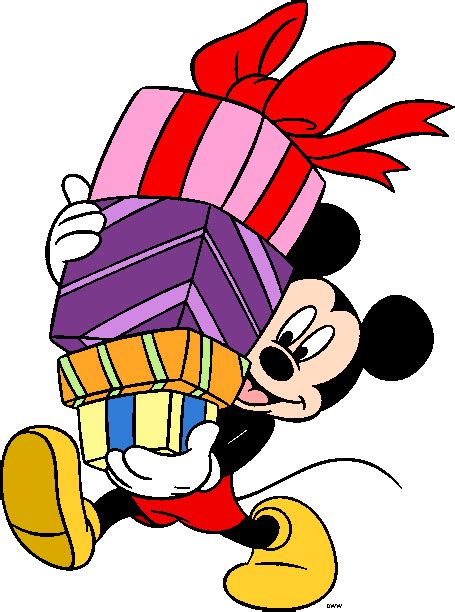 Mickey Holding A Present Clipart Best