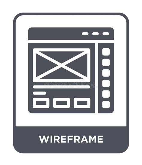 Wireframe Icon In Trendy Design Style Wireframe Icon Isolated On White