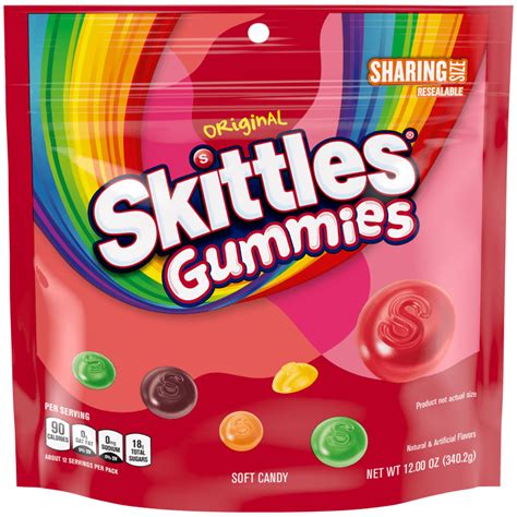 Skittles Original Gummies Candy Stand Up Pouch 12 Oz Skittles