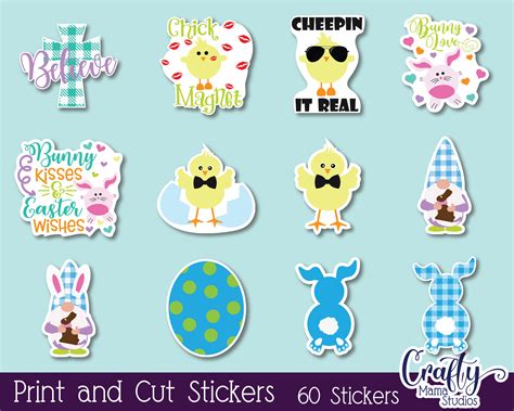 Easter Stickers Easter Sticker Bundle Easter Sticker Pack By Crafty