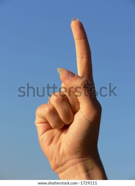 Hand Show Index Finger One Direction Stock Photo Edit Now