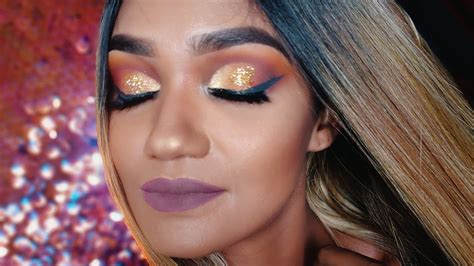 Lets Get Sparkly Glitter Cut Crease Make Up Look Youtube
