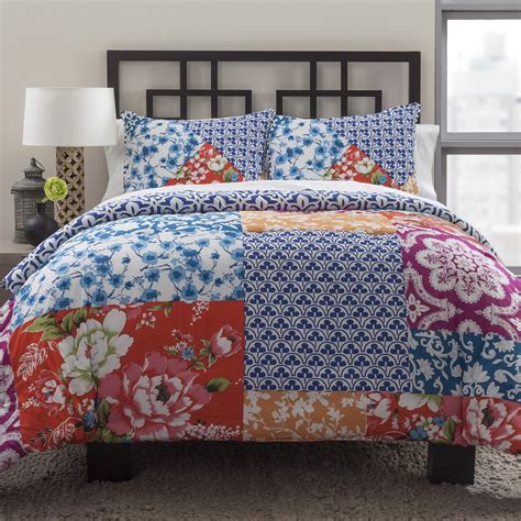 Multi Floral Patchwork 2 Piece California King Comforter Set Wayfair