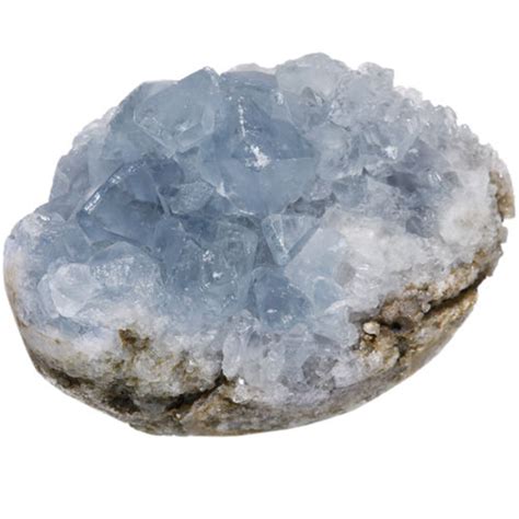 Natural Raw Blue Celestite Crystal Quartz Cluster Geode Specimen