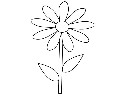 This is simple flower coloring pages image. Best Simple Flower Coloring Pages To Print | Flower ...