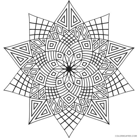 Advanced Geometric Coloring Pages Printable Sheets Geometric Mandala