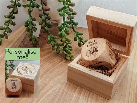 Personalised Date Night Ideas Dice With T Box Wooden Dice Etsy Uk